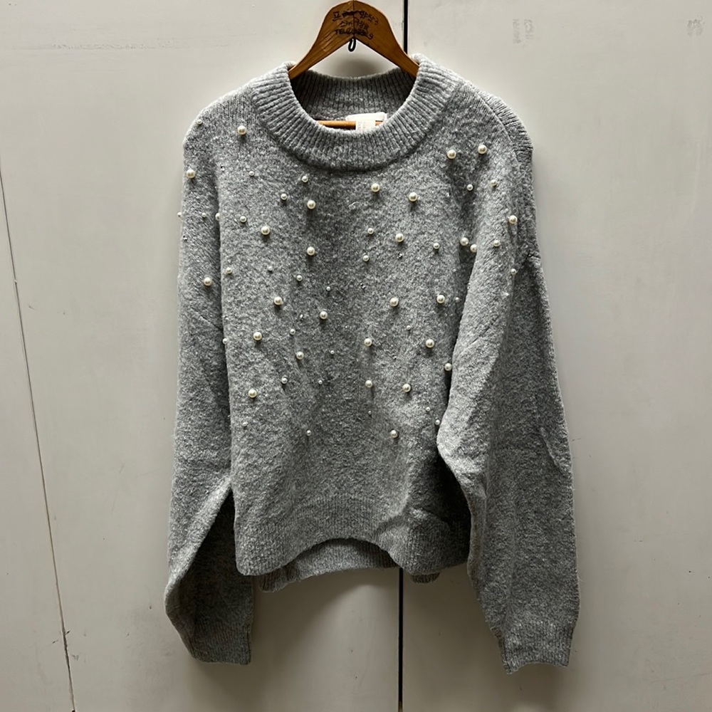 Pearl detail sweater